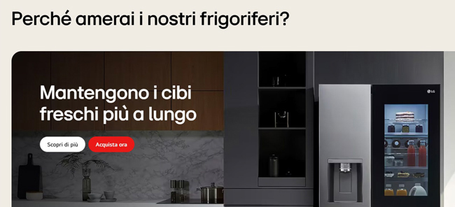 Funzioni antispreco frigorifero LG